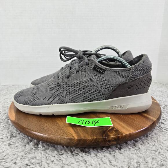 Kizik Madrid Eco-Knit Gray Hands-Free Comfort Casual Slip On Sneakers Mens 9.5 M - Picture 1 of 12